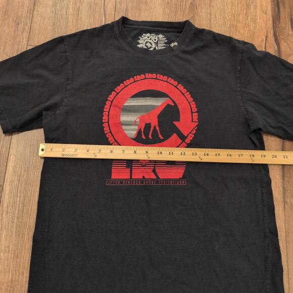 LRG Lifted Research Group Men's Medium Shirt Giraffe Red Skater Spellout - Picture 5 of 6